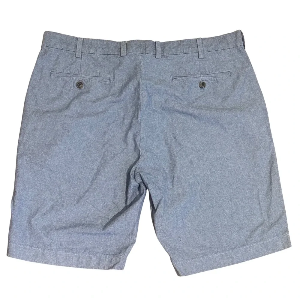 Brooks Brothers Chino Shorts Blue Chambray Cotton Mens W38